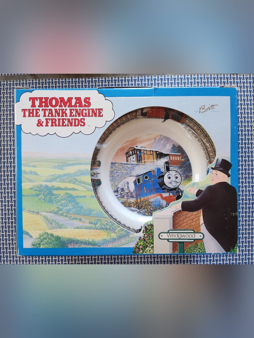 Wedgwood Thomas the Tank Engine Blue and White Party Plate